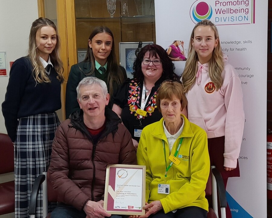 Volunteers in Newry and Mourne are pictured with the award.