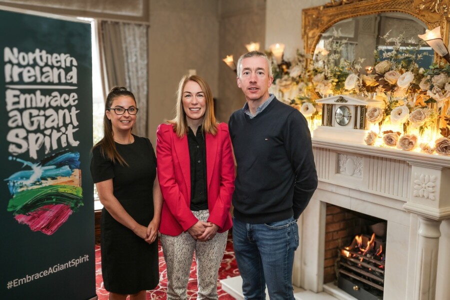 Eimear Callaghan, Head of Experience and Industry Development at Tourism NI (centre), pictured with Chelsea McVeigh, from the Burrendale Hotel and Martin McMullan, from Life Adventure