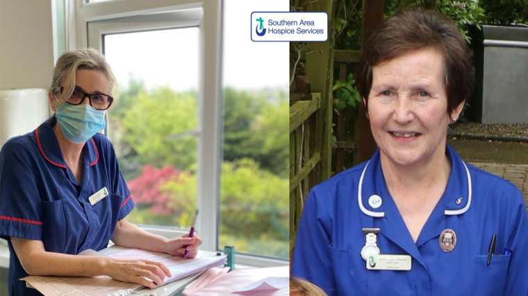 Louise Stewart, Clinical Sister and Bernadette Duncan, Staff Nurse at Southern Area Hospice Services.