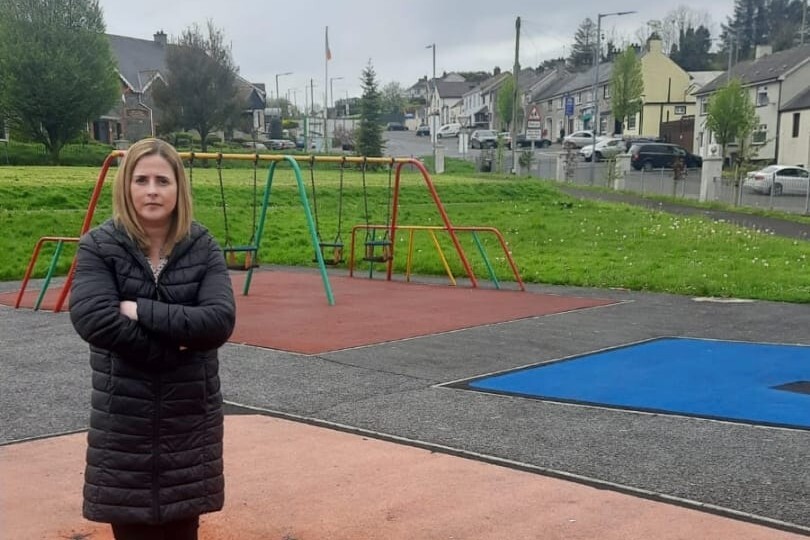 Oonagh Magennis at the Belleeks play park.