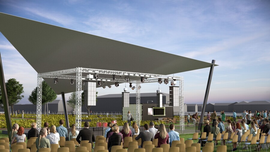 A suggested public events area in the new Newry Park.