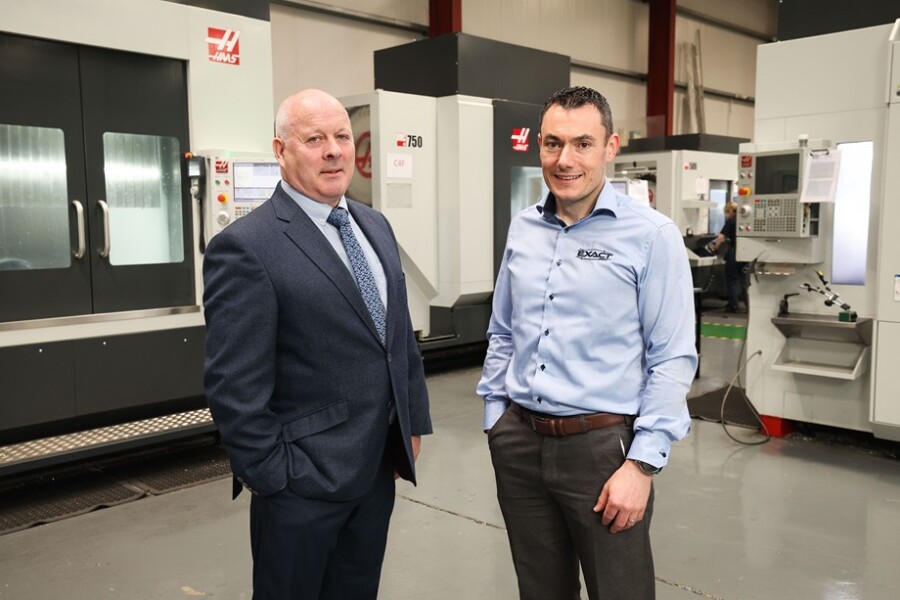 The Exact Group has received the EFQM Recognised for Excellence 5 star Award. Pictured are Managing Director, Stephen Cromie, left and Director of Operations, Ronan Callan. 