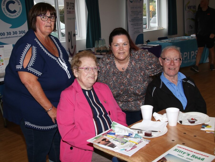 Kitty’s Road Community Association representatives Rosaleen and Paddy McVeigh with (back row, l-r) Sharon Ross and Cathy Spiers.