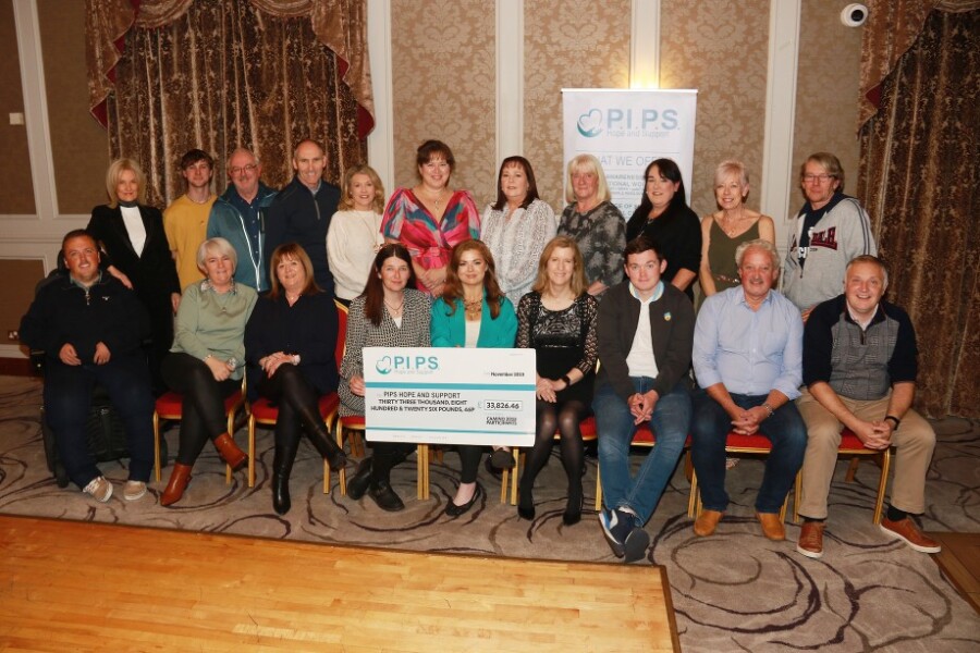 Participants who walked the Portuguese way of the Camino for PIPS Hope and Support and raised a total of  £33,826.46.