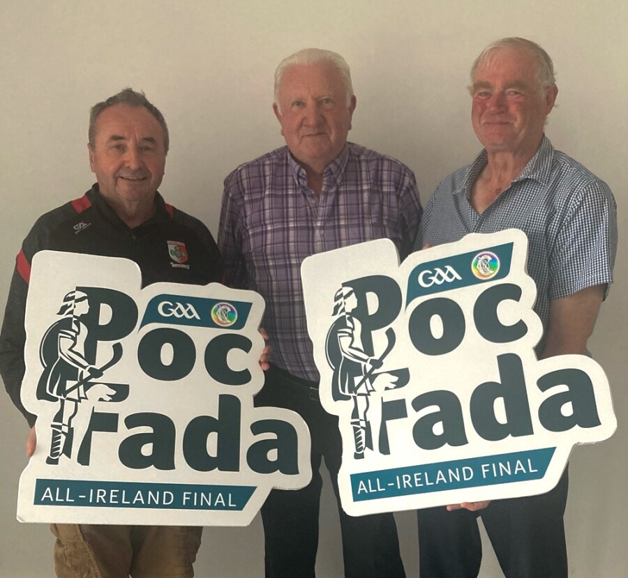 Looking forward to the Poc Fada All Ireland are from left: Pat McGinn Armagh  (GAA National Poc Fada Committee)  Pat Hartnett Louth  (Chairperson of Poc Fada Local Committee) Tom Ryan Dublin (Chairperson GAA National Poc Fada Committee)