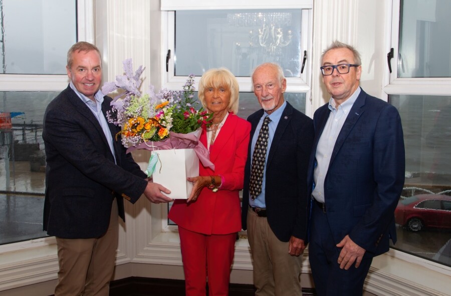 Paddy Harty and Henry McLaughlin incoming Chair and Vice Chair of CLC with retiring Chairman Roy Teggarty and his wife Ann.