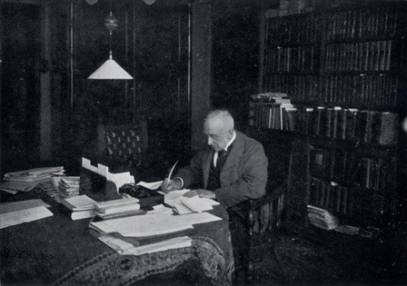 Lord Russell working in his Study. Newry and Mourne Museum Collection