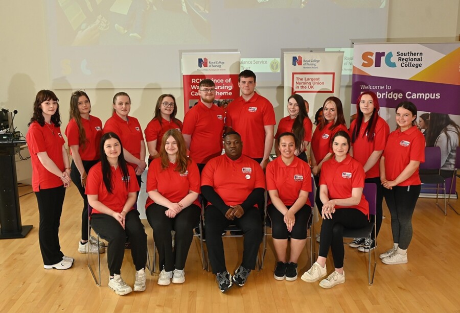 Pictured after completing their cadet programme are back from left: Niamh Finnegan, Jessica Brown, Rebekah Donnell, Niamh Byrne, Josej McGuigan, Don Farrell, Colleen Duffy, Zara Kidd, Beth Johnson and Moyyt Trainor Front: Yasmin  Lieu, Emily Patton, Albert Karomo, Leah Omuvwie and Klaris Halliday.