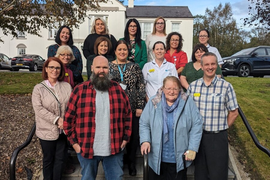 Staff from the Southern Health and Social Care Trust stroke service and Care Opinion, with service users and representatives from the Stroke Association who are working together to improve patient feedback.