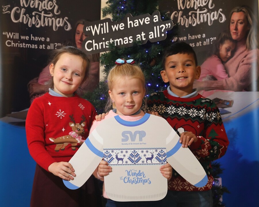 This year’s St Vincent de Paul Annual Appeal is launched by Amelija, Kimberley and Kaiden. To make a donation please visit www.svp.ie