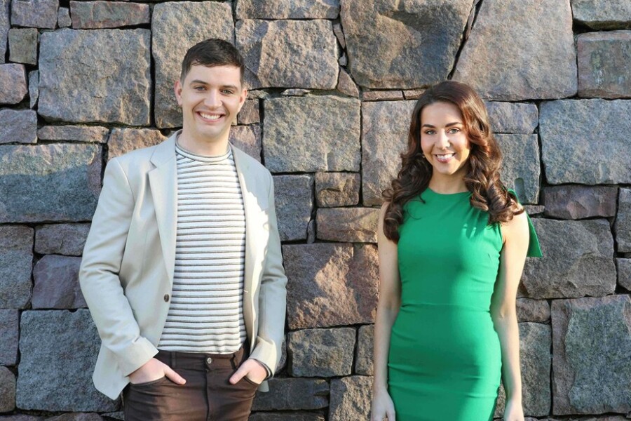 TG4 have gained two new weather presenters, Caitríona Nic an tSaoir from Antrim and Darragh Ó Caoimh from Cork. Photograph: Martina Regan