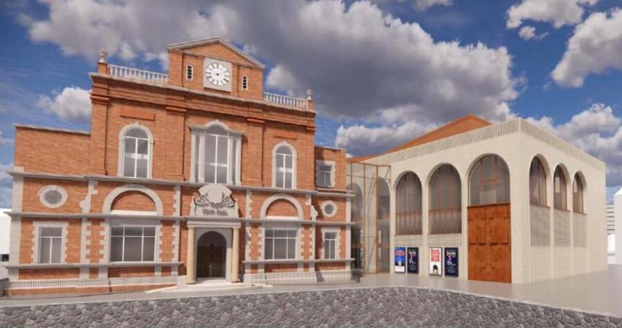 The proposed new design for the Theatre/ Conference centre at Bank Parade in Newry.