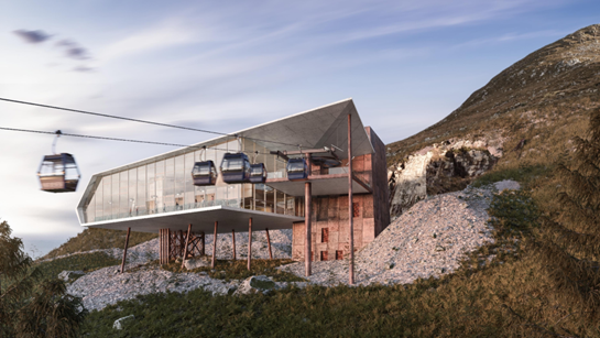 An artists impression of the gondola project.