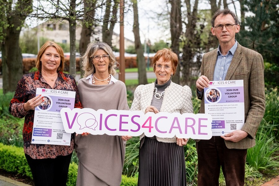 Voices4Care members Kim Elliott, Eileen Pugh, Marian O’ Mahony and Brendan Kennelly.