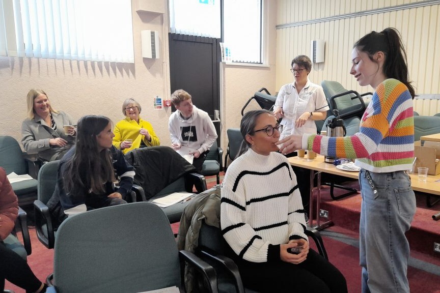 Volunteers undergoing training at the Trust.