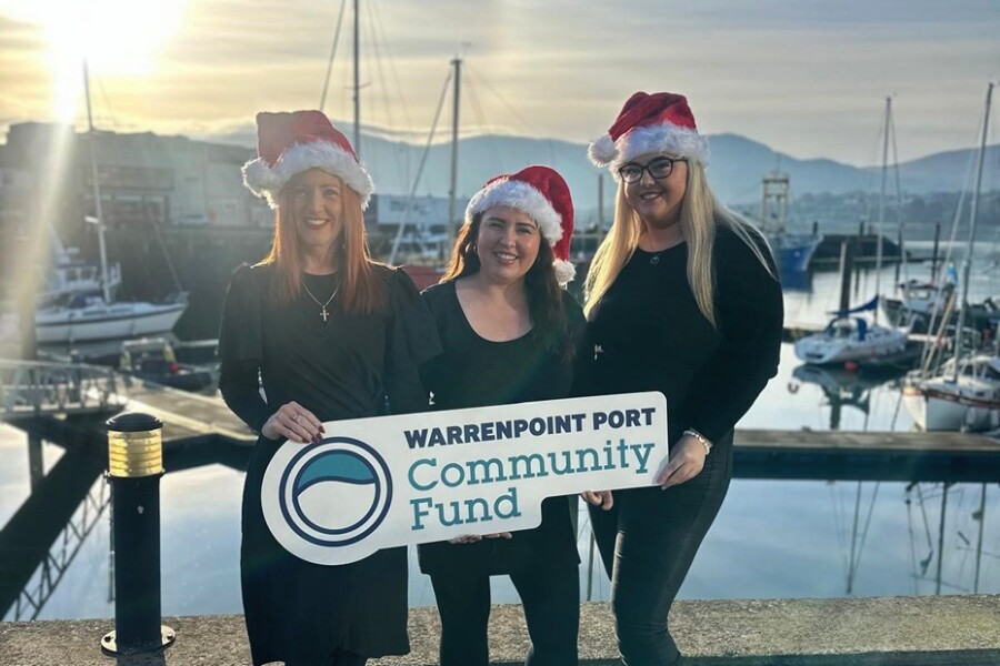 Members of the WHA Onboard team launch the 2024 Warrenpoint Port Christmas Community Fund 