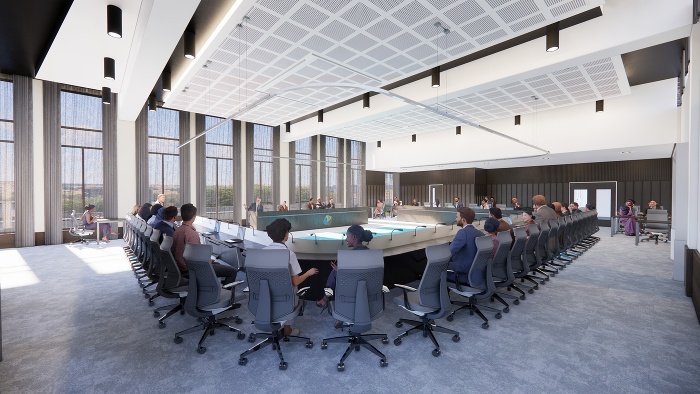 An inside view of the proposed civic hub.