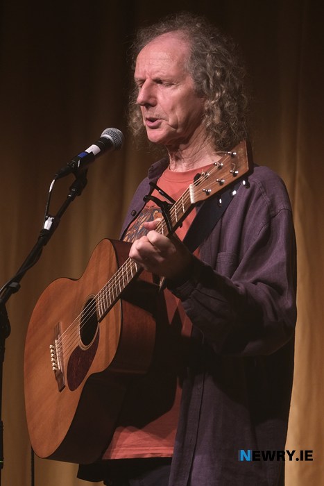 Colum Sands on stage. Photograph: Columba O'Hare/ Newry.ie 