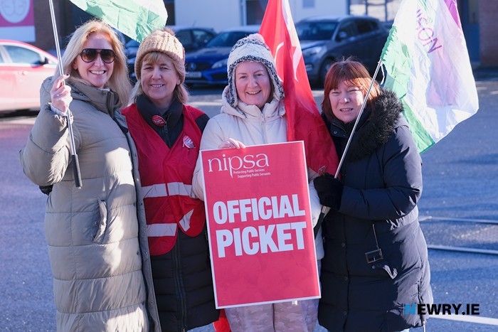NIPSA and UNISON members at Daisy Hill Hospital.