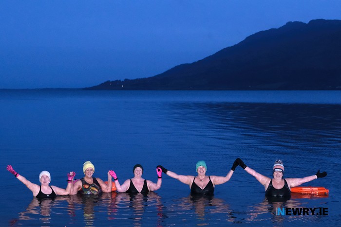 Enjoying their dip yesterday at Warrenpoint.