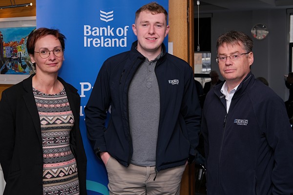 Anna Pawłowska, Aidan Finnegan and Damien Devlin, DEMAC Construction pictured at a fraud awareness event hosted by Bank of Ireland in partnership with the Newry Chamber of Commerce & Trade at the Newry Conference and Banqueting Centre on 27 June. Photograph: Columba O'Hare/ Newry.ie 