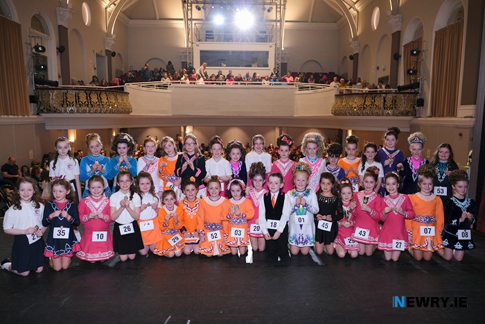 Newry Musical Feis opened this weekend with Irish Dancing in the beautiful Newry Town Hall and here are the wonderful competitors who performed in the Under 9A Jigs and Reels section. Thousands of children will take to the stage this year in one of the largest festivals of its kind in the world. Newry.ie salute the organisers. Photograph: Columba O'Hare/ Newry.ie