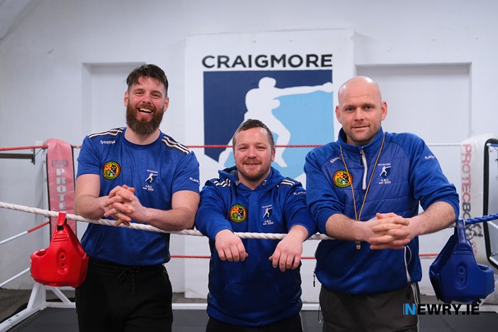 Sean Murtagh, Neil Cunningham and Simon Bannister, Craigmore ABC. Photograph: Columba O'Hare/ Newry.ie 