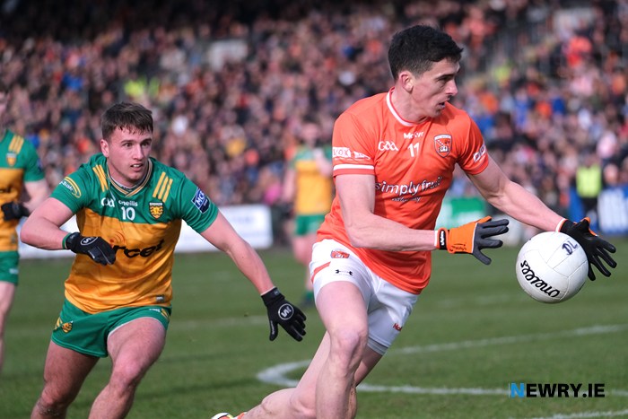 Armagh's Rory Grugan in action against Donegal. Photograph: Columba O'Hare/ Newry.ie 