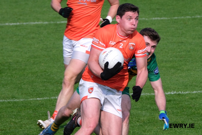 Armagh's Paddy Burns in action at Clones. Photograph: Columba O'Hare/ Newry.ie 