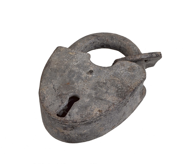 A 19th century padlock found near the site of the bridewell. This padlock may have been used in the prison. Newry & Mourne Museum Collection