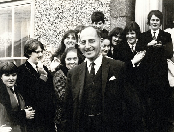 Terence O’Neill, Prime Minister of Northern Ireland on a visit to Newry Technical School during Civic Week in 1968. Newry & Mourne Museum Collection