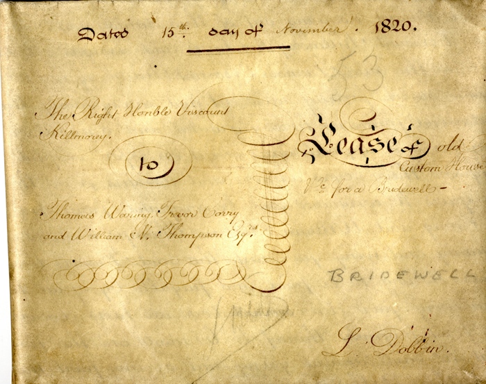 Lease from the Right Honourable Viscount Kilmorey, to Trustees of the Grand Jury of County Down. Newry and Mourne Museum Collection  