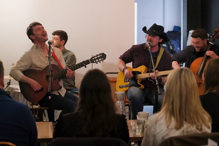 9. New Leaves performing at Finegan & Son during Newry Arts Festival