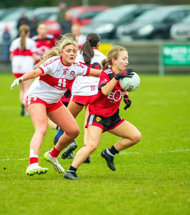 Anna McArdle in action at Knockloughrim.