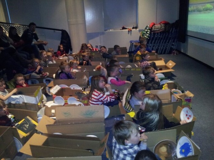 Indoor Drive in Movie