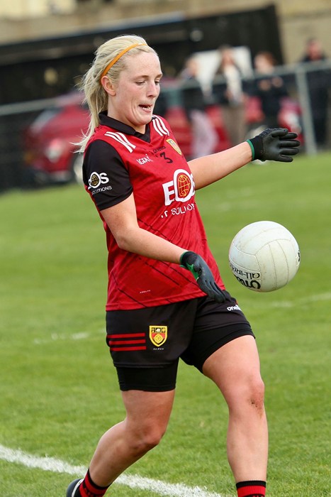 Orla Boyle on the ball. Photograph: Gareth Carville