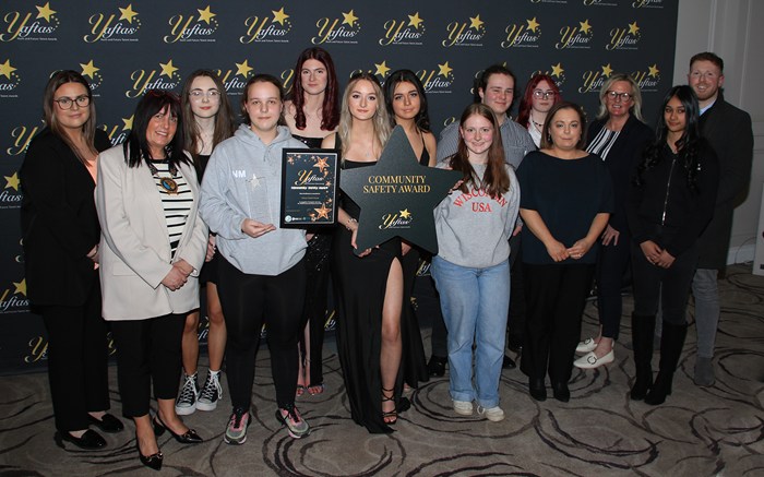 Community Safety Award Winner was Newry Youth Forum, the award was presented by Sarah Lydia Revile and Newry, Mourne and Down Council Chairperson Councillor Valerie Harte to Nikola Michlewicz and members of the Forum.