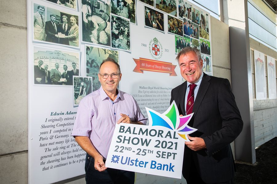 Gerard Kelly, Chair of Sheep Shearing Committee is pictured alongside Dr Alan Crowe, Chief Executive, Royal Ulster Agricultural Society.
