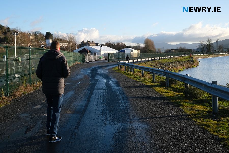 Publicly accessible Covid-19 testing sites like the one at the Albert Basin in Newry are due to close from 22 April. Photograph: Columba O'Hare 