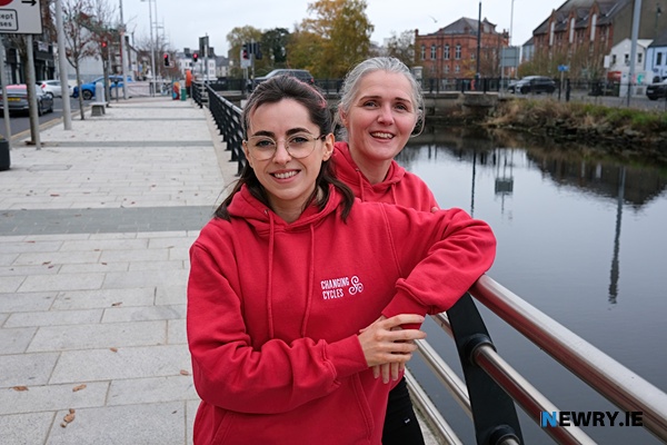 Mary McCrink with Changing Cycles founder Joanne Callan. Photograph: Columba O'Hare/ Newry.ie 