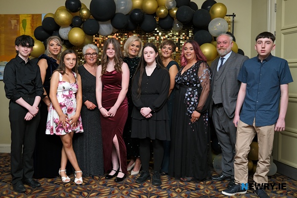 Karena McGahan, St. Oliver Plunkett's Youth Club pictured with Youth Club members and family and friends.