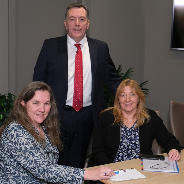 Pictured at the Northern Ireland Food Chain Certification AGM were from left: Valerie McCann NIFCC CEO/Company Secretary; George Mullan (ABP),Chairman of NIFCC Board and Pearl Campbell, NIFCC Finance Manager. Photograph: Columba O'Hare/ Newry.ie