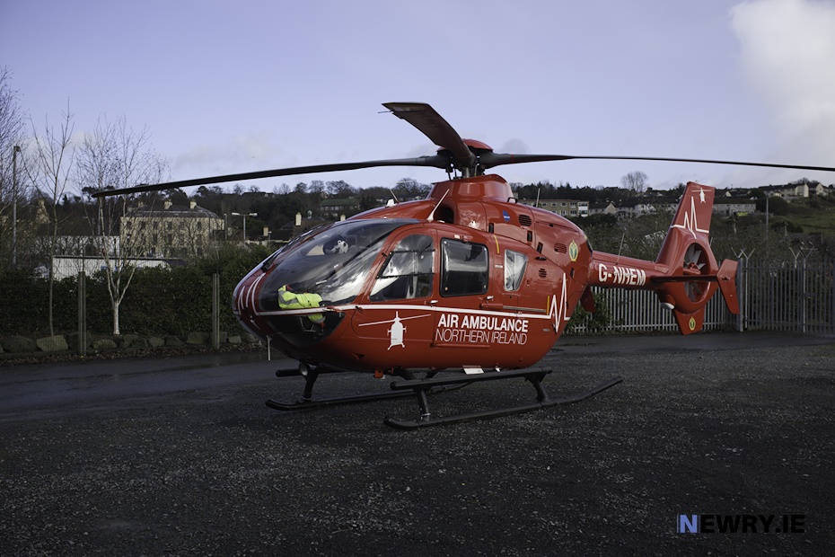 The Air Ambulance in Newry.
