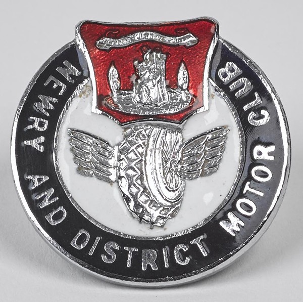 Newry & District Motor Club badge.  Local Motor Clubs were very popular in the 1950s & 1960s.  Newry and Mourne Museum Collection