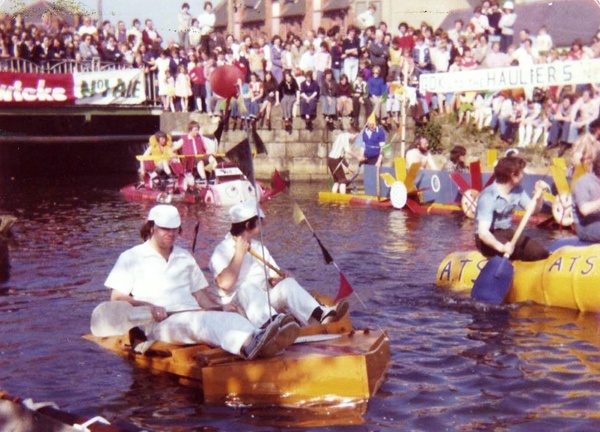 Employees from McCann’s Bakery taking part in the bathtub race. Newry and Mourne Museum Collection