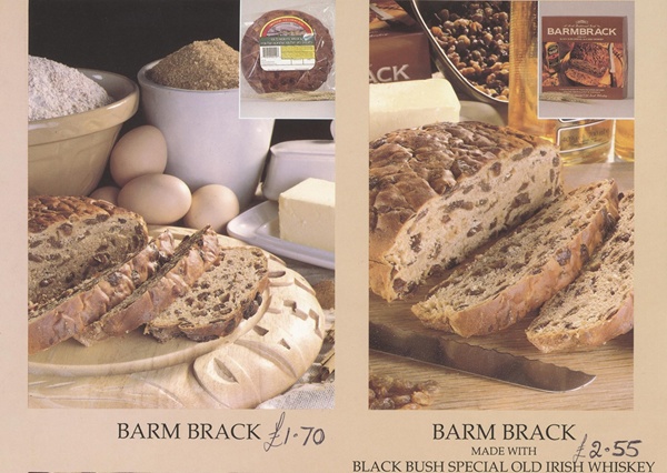 Advertisement for barmbrack, made by McCann’s Bakery. Traditionally eaten at Halloween, the bread was popular with Irish migrants around the world. Newry & Mourne Museum Collection