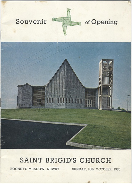 Souvenir programme for the official opening of St. Brigid’s Church on the 18th of October 1970. Newry & Mourne Museum Collection