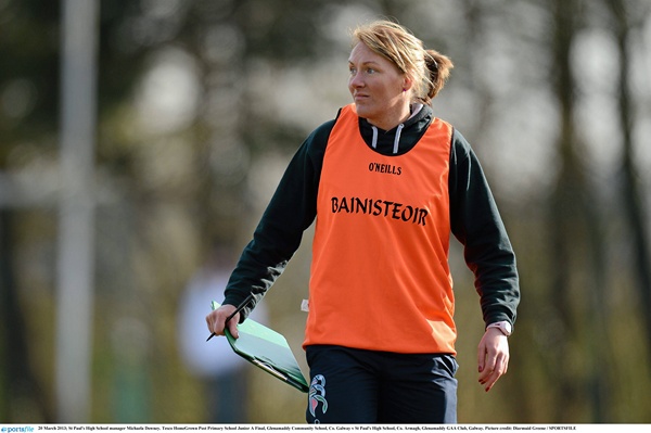 St Paul's High School manager Michaela Downey. Tesco HomeGrown Post Primary School Junior A Final, Glenamaddy Community School, Co. Galway v St Paul's High School, Co. Armagh, Glenamaddy GAA Club, Galway. Picture credit: Diarmuid Greene / SPORTSFILE