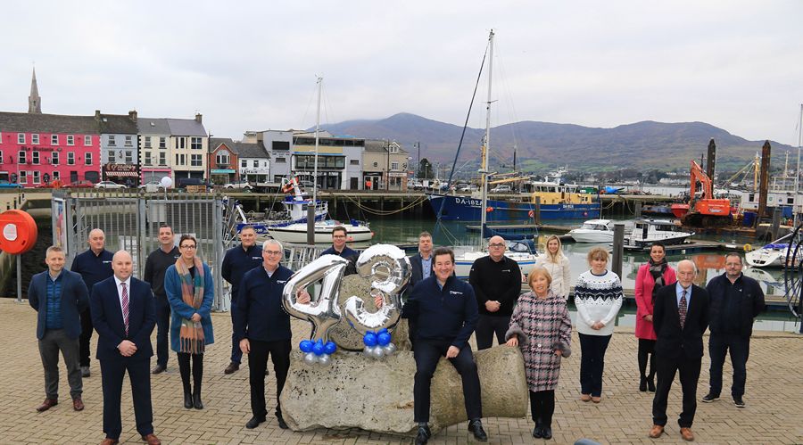 Celebrating the distribution of £22,062 to 43 local community groups are representatives of Warrenpoint Port and a number of their customers, stakeholders and Port users who contributed into the fund. Included are from left: Robbie Niblock, Seatruck Ferries, Tom Rodgers, Warrenpoint Port, Richard Johnson, Board Member, Warrenpoint Port, Martin Cranny, ReGen, Angela Millar, Barrett Steel, Micheal Murtagh and Kieran Grant, Warrenpoint Port, John McParland, Armagh Logistics, Evan Gilmore Seaforde Metals, David Holmes, CEO, Warrenpoint Port, Damien McGinley, Seatruck, Geraldine Donaghy, Board Member, Warrenpoint Port, Deborah Loughran, King Communication, Judith Barry, Barry Haulage, Kirsten Magee, Mills Selig, Roy Teggarty, Carlingford Lough Commission, Declan Gormley, Mourne Shipping Services.
