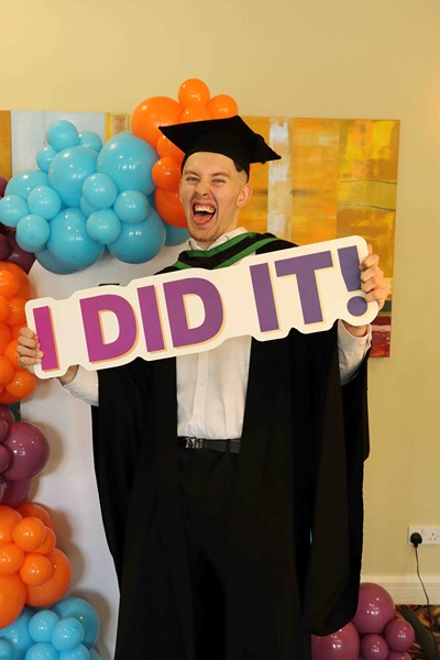 Jake Moffett from Newry who graduated with the Ulster University Foundation Degree in Hospitality & Tourism